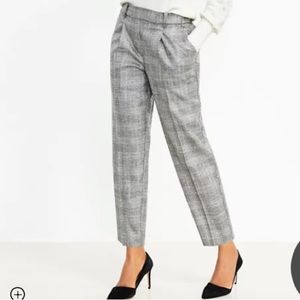 Loft Pull On Taper Pants in Shimmer Plaid - M